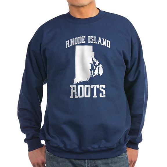 CafePress - Rhode Island Roots Sweatshirt (Dark) - Classic Crew Neck Sweatshirt