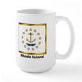 thumbnail image 1 of CafePress - Rhode Island State Flag Large Mug - 15 oz Ceramic Large White Novelty Mug, 1 of 6