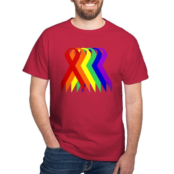 CafePress - Ribbons For All Dark T Shirt - Men's Classic Graphic Cotton T-Shirt