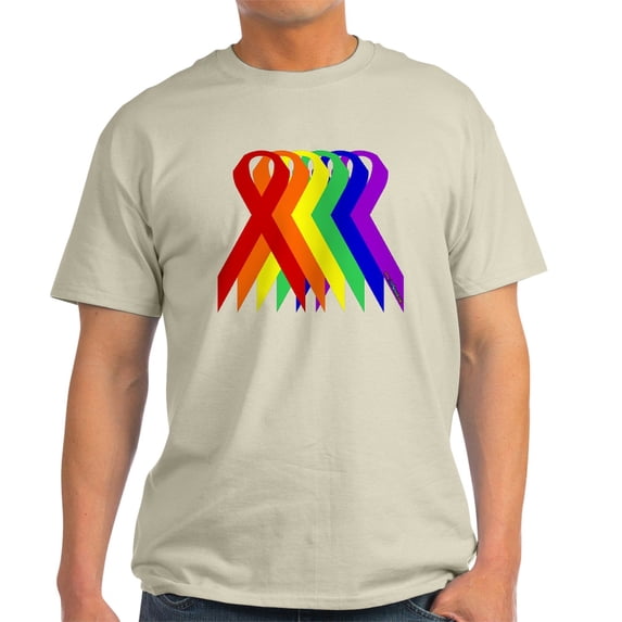 CafePress - Ribbons For All Light T Shirt - Men's Classic Graphic T-Shirt