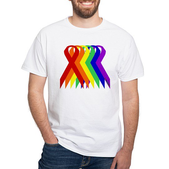 CafePress - Ribbons For All White T Shirt - Men's Classic Cotton T-Shirts