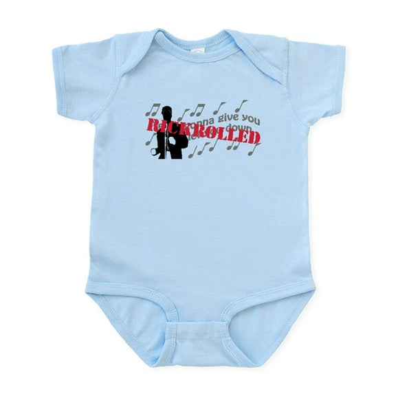 CafePress - Rickrolled Infant Bodysuit - Baby Light Bodysuit, Size Newborn - 24 Months