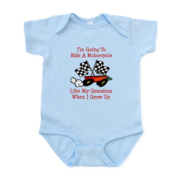 CafePress - Ride A Bike Like Grandma Infant Bodysuit - Baby Light Bodysuit, Size Newborn - 24 Months