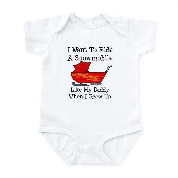 CafePress - Ride A Snowmobile Like Daddy Infant Bodysuit - Baby Light Bodysuit, Size Newborn - 24 Months