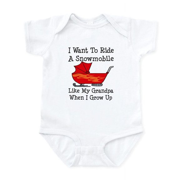 CafePress - Ride A Snowmobile Like Grandpa Infant Bodysuit - Baby Light Bodysuit, Size Newborn - 24 Months