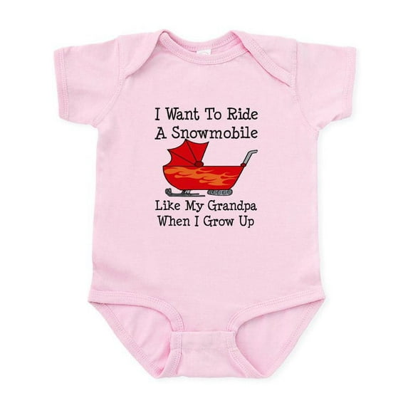 CafePress - Ride A Snowmobile Like Grandpa Infant Bodysuit - Baby Light Bodysuit, Size Newborn - 24 Months