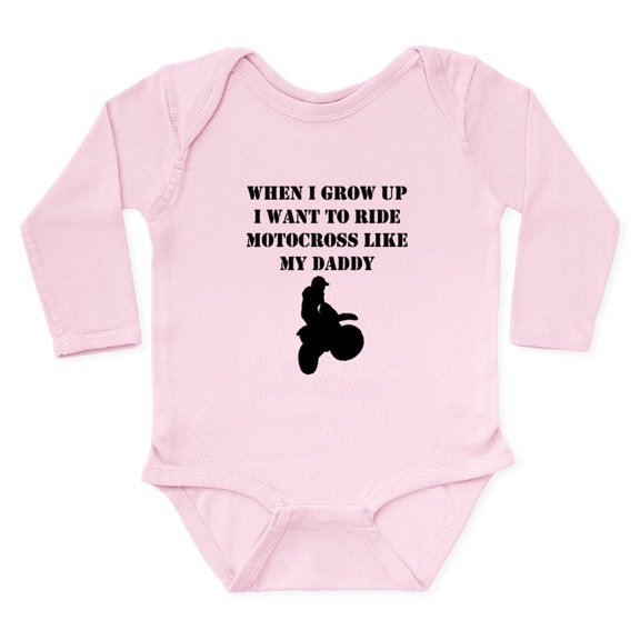 CafePress - Ride Motocross Like My Daddy Body Suit - Long Sleeve Cotton Baby Bodysuit