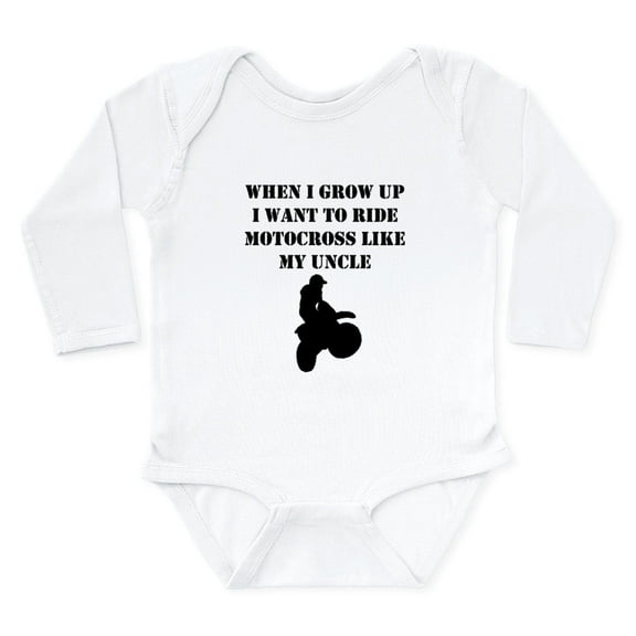 CafePress - Ride Motocross Like My Uncle Body Suit - Long Sleeve Cotton Baby Bodysuit