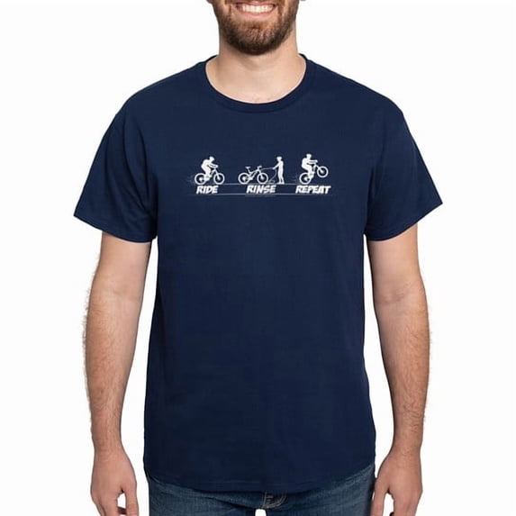 CafePress - Ride Rinse Repeat Dark T Shirt - Men's Classic Cotton T-Shirts