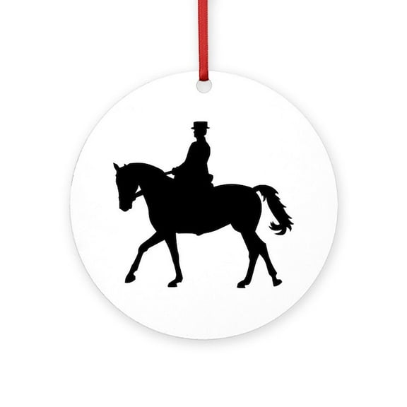 CafePress - Riding Dressage -  Round Wood Ornament 4"