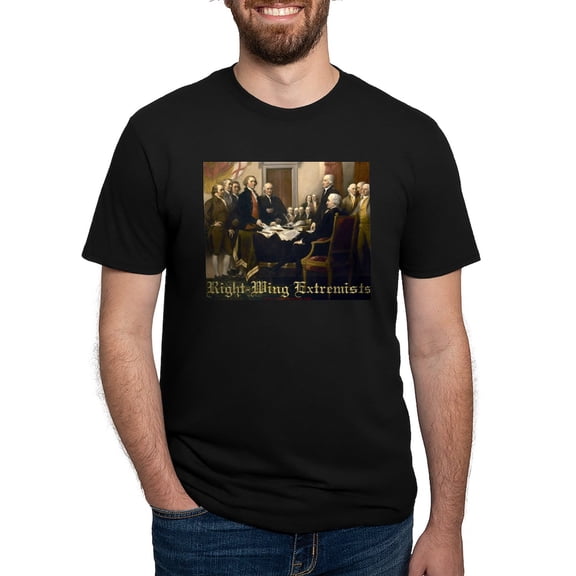 CafePress - Right Wing Extremists 1 Men's Deluxe T Shirt - Mens Tri-blend T-Shirt