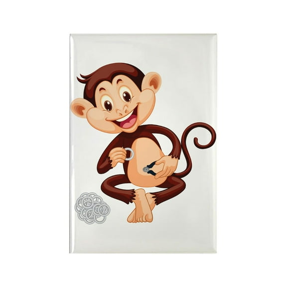 CafePress - Ring Monkey Chainmaille Design Magnets - Rectangle Magnet, 2"x3" Refrigerator Magnet