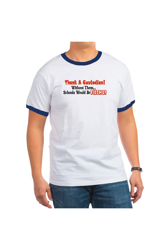 - Ringer T - 100% Cotton Ringed T-Shirt