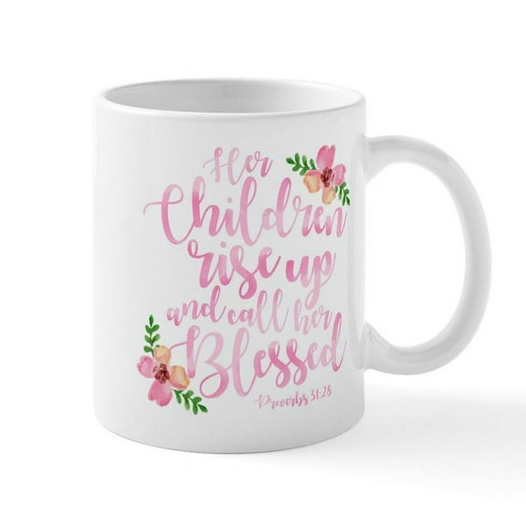 CafePress - Rise Up Blessed Mug - 11 oz Ceramic Mug - Novelty Coffee Tea Cup