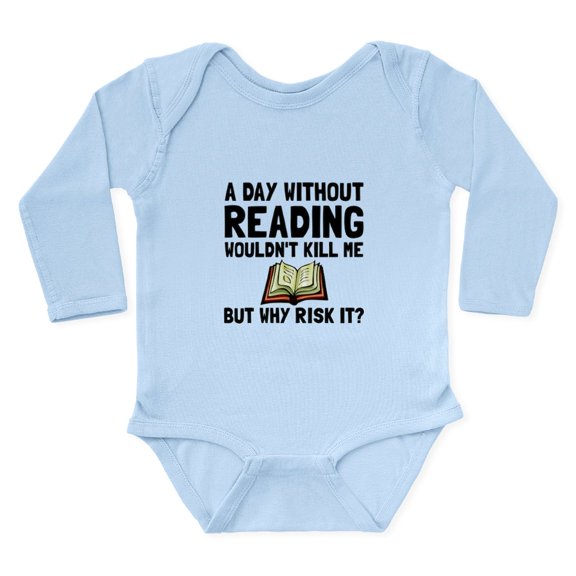 CafePress - Risk It Reading Body Suit - Long Sleeve Cotton Baby Bodysuit