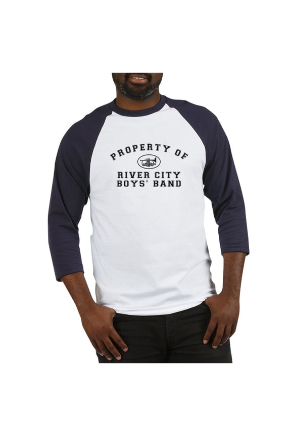 - River City Boys' Band Baseball Jersey - Cotton Baseball Jersey, 3/4 Raglan Sleeve Shirt