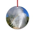 thumbnail image 1 of CafePress - Riverside Geyser With Rainbow At -  Round Wood Ornament 4", 1 of 2