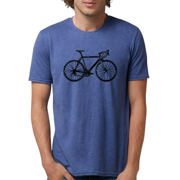 CafePress - Road Bike Men's Deluxe T Shirt - Mens Tri-blend T-Shirt