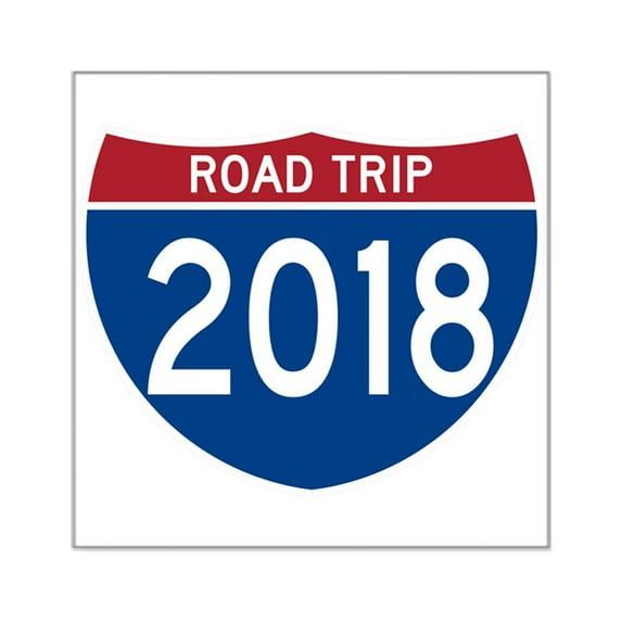 CafePress - Road Trip 2018 Sticker - Square Sticker 3" x 3"