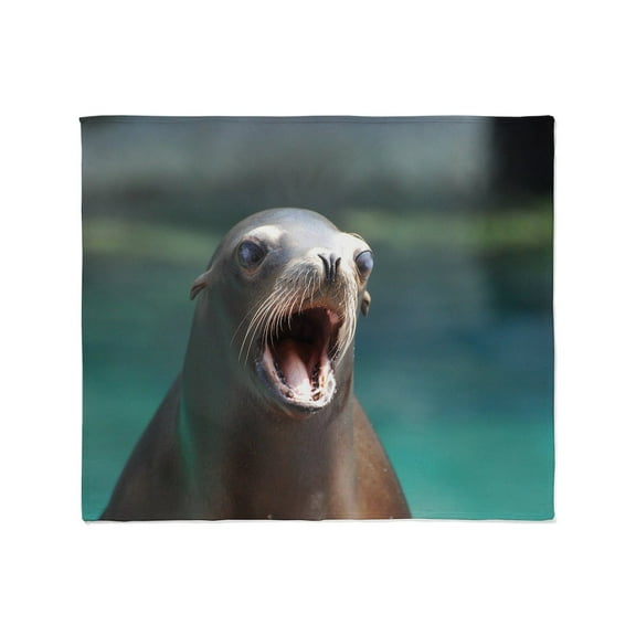 CafePress - Roaring Sea Lion Throw Blanket - Soft Fleece Throw Blanket, 50"x60" for All Ages