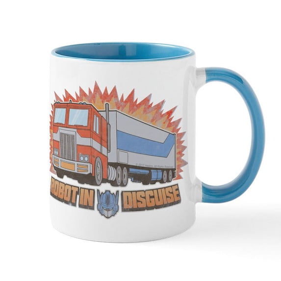 CafePress - Robot In Disguise - 11 oz Ceramic Mug - Novelty Coffee Tea Cup