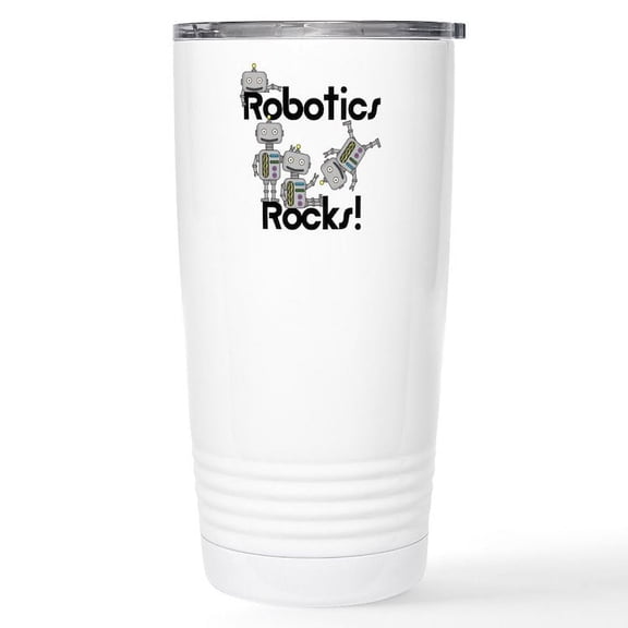 CafePress - Robotics Rocks Stainless Steel Travel Mug - Insulated Stainless Steel Travel Tumbler 20 oz.