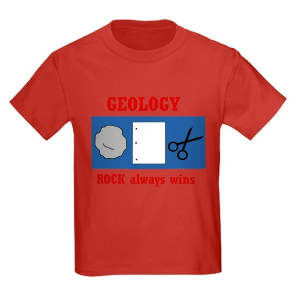 CafePress - Rock Always Wins T Shirt - Dark T-Shirt Kids XS-XL