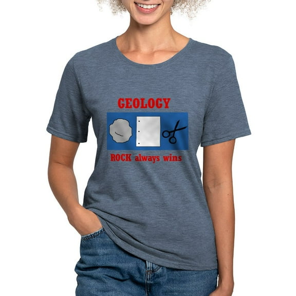 CafePress - Rock Always Wins T Shirt - Womens Tri-blend T-Shirt
