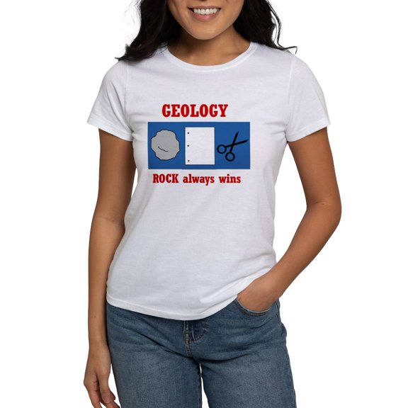 CafePress - Rock Always Wins Women's Dark T Shirt - Women's Classic T-Shirt