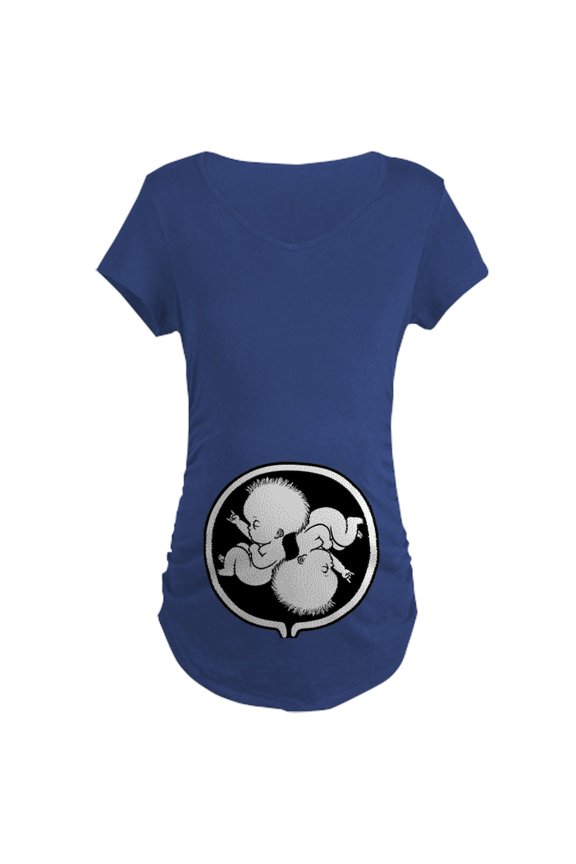 - Rock Belly Duet Maternity Dark T Shirt - Maternity Dark T-Shirt