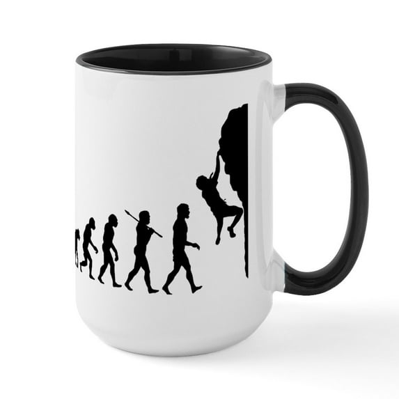 CafePress - Rock Climber Large Mug - 15 oz Ceramic Large White Novelty Mug