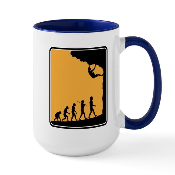 CafePress - Rock Climber Large Mug - 15 oz Ceramic Large White Novelty Mug