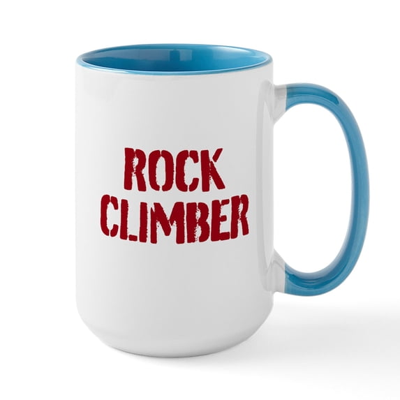 CafePress - Rock Climber Large Mug - 15 oz Ceramic Large White Novelty Mug