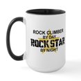 thumbnail image 1 of CafePress - Rock Climber Rockstar Large Mug - 15 oz Ceramic Large White Novelty Mug, 1 of 4