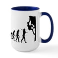 thumbnail image 1 of CafePress - Rock Climbing Large Mug - 15 oz Ceramic Large White Novelty Mug, 1 of 4