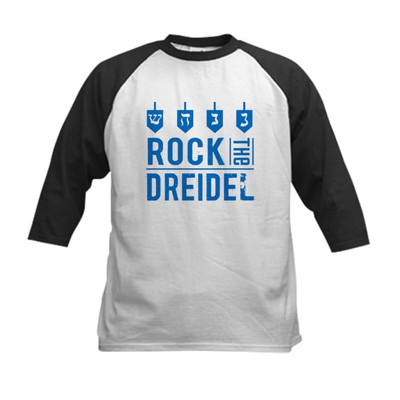 CafePress - Rock_Dreidel_Baby Baseball Jersey - Kids Cotton Baseball Jersey, 3/4 Sleeve Shirt