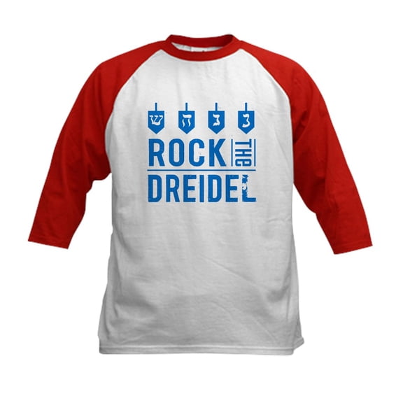 CafePress - Rock_Dreidel_Baby Baseball Jersey - Kids Cotton Baseball Jersey, 3/4 Sleeve Shirt