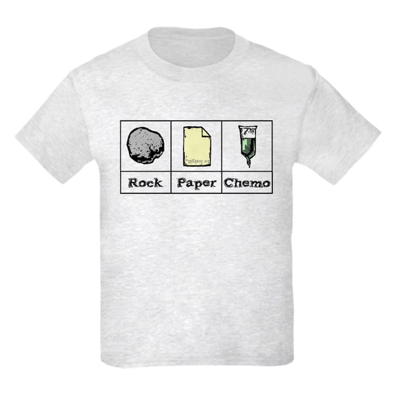 CafePress - Rock Paper Chemo Kids Light T Shirt - Light Classic Kids Graphic, Short Sleeve T-Shirt, Sizes XS-XL