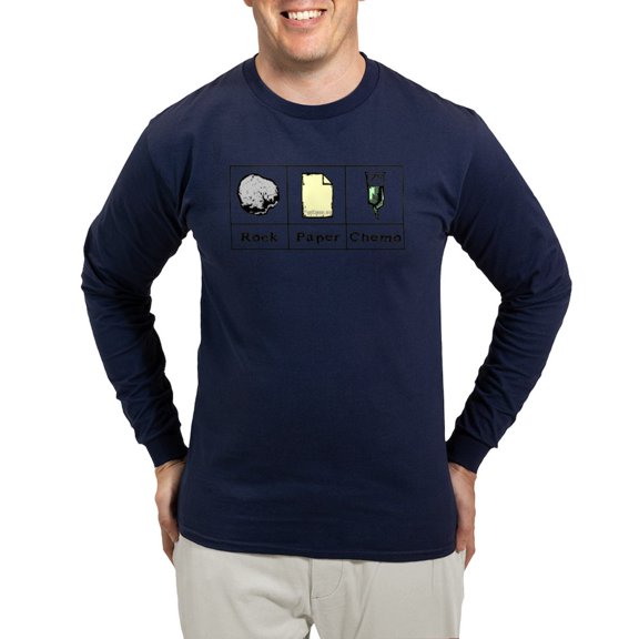 CafePress - Rock Paper Chemo Long Sleeve T Shirt - Long Sleeve Dark T-Shirt