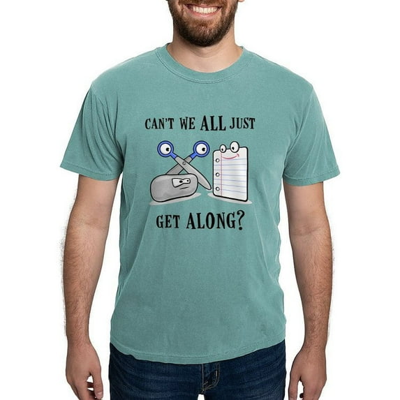 CafePress - Rock Paper Scissors T Shirt - Mens Comfort Colors Shirt