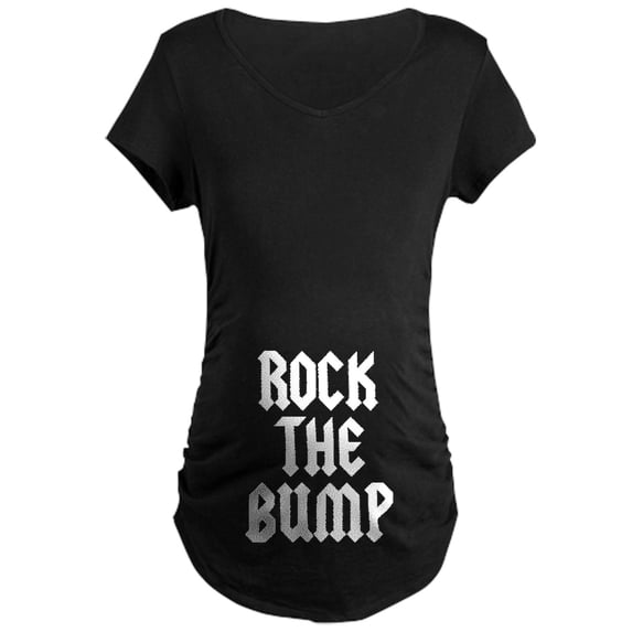 CafePress - Rock The Bump Maternity Maternity Dark T Shirt - Maternity Dark T-Shirt