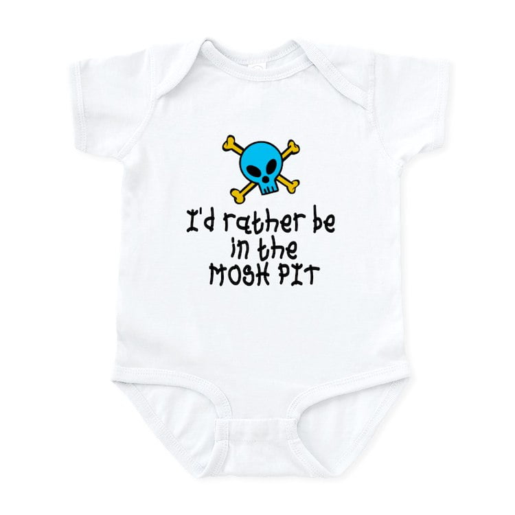 CafePress Rockbaby Mosh Pit Infant Bodysuit Baby Light Bodysuit