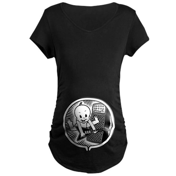 CafePress - Rocker Inside Maternity Dark T Shirt - Maternity Dark T-Shirt