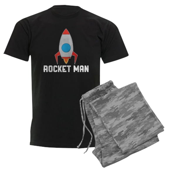 CafePress - Rocket Man Men's Dark Pajamas - Men's Dark Loose Fit Cotton Pajama Set