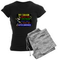 thumbnail image 1 of CafePress - Rocks Spectrum Autism Women's Dark Pajamas - Women's Short Sleeve Print T-Shirt and Pants Dark Cotton Pajama Set, 1 of 7