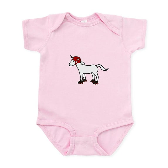 CafePress - Roller Derby Unicorn Body Suit - Baby Light Bodysuit, Size Newborn - 24 Months
