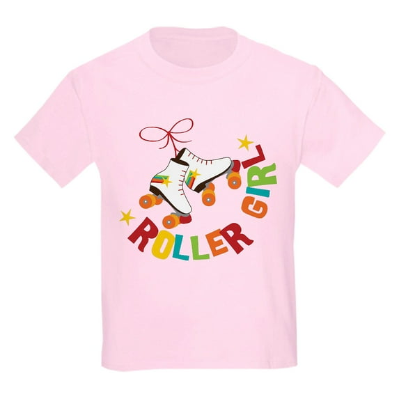 CafePress - Roller Skate Girl T Shirt - Light T-Shirt Kids XS-XL