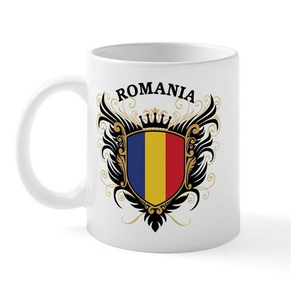 CafePress - Romania Mug - 11 oz Ceramic Mug - Novelty Coffee Tea Cup