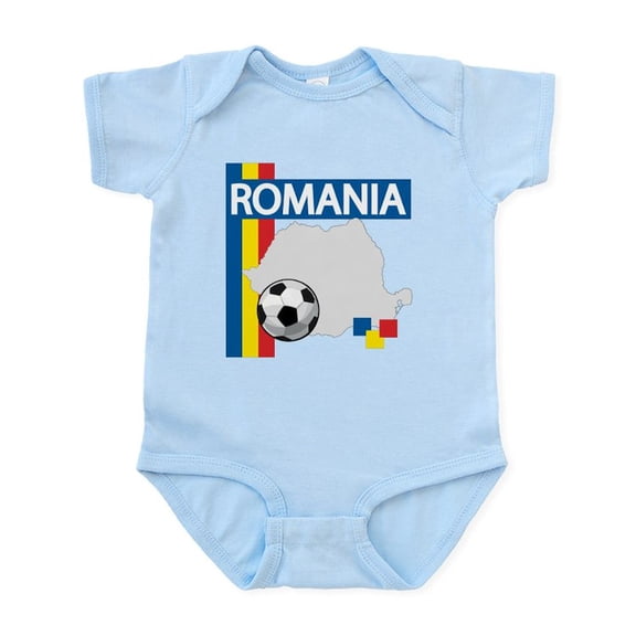 CafePress - Romania Soccer Infant Bodysuit - Baby Light Bodysuit, Size Newborn - 24 Months