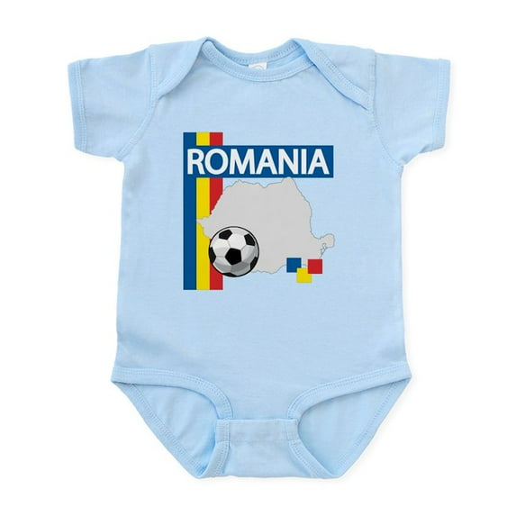 CafePress - Romania Soccer Infant Bodysuit - Baby Light Bodysuit, Size Newborn - 24 Months